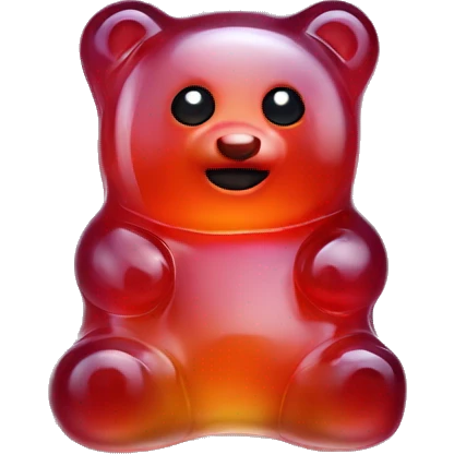 realistic gummy jelly bear emoji