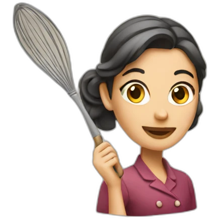 woman holding whisk emoji