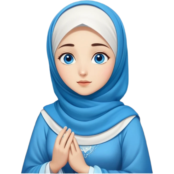 Turkish beautiful finish Konya girl blue eyes with moon hijab dress and watching the full moonlight on the sky and on the ground  emoji