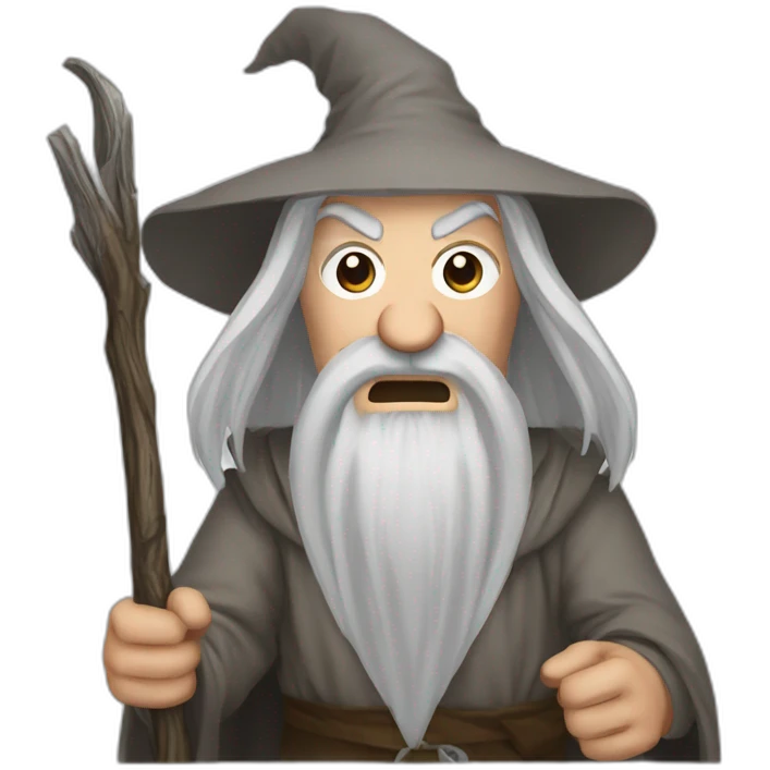 gandalf with avery angry face emoji