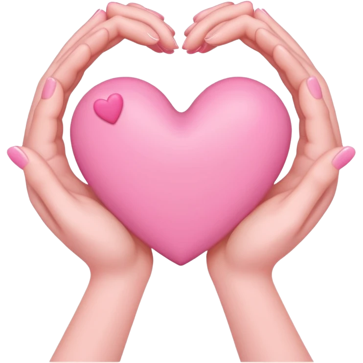 heart hands with pink hearts emoji