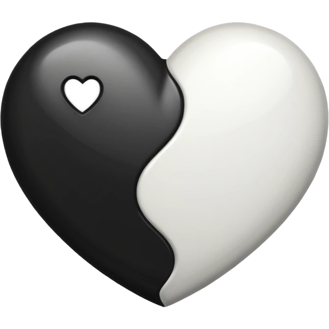  black and white heart emoji