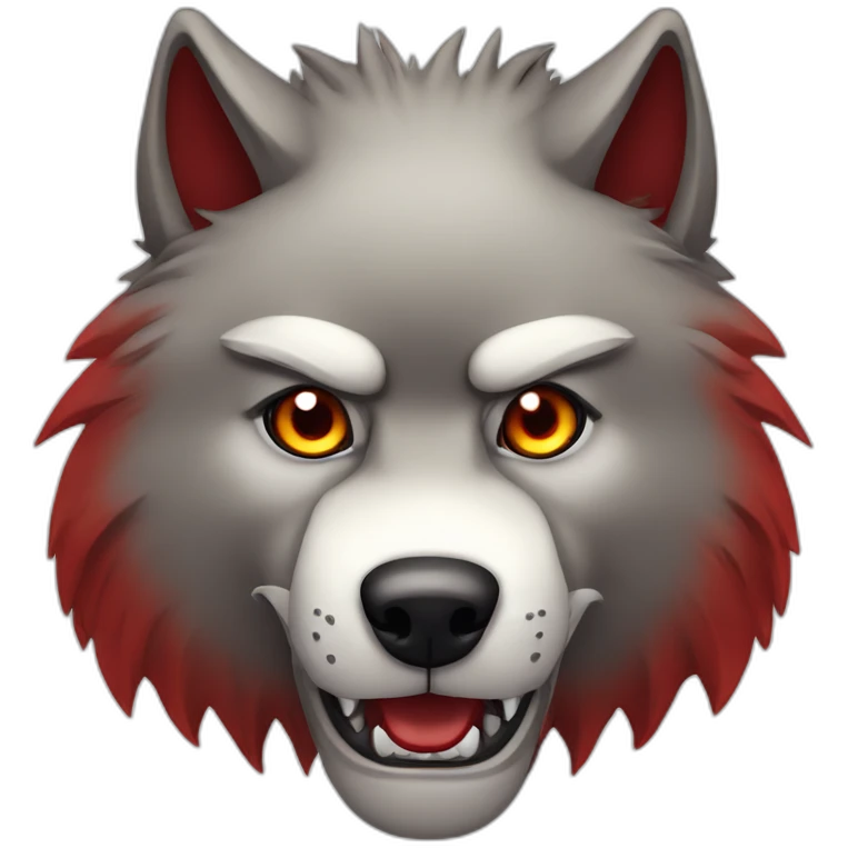 wolf-with-red-face-furious-fang emoji