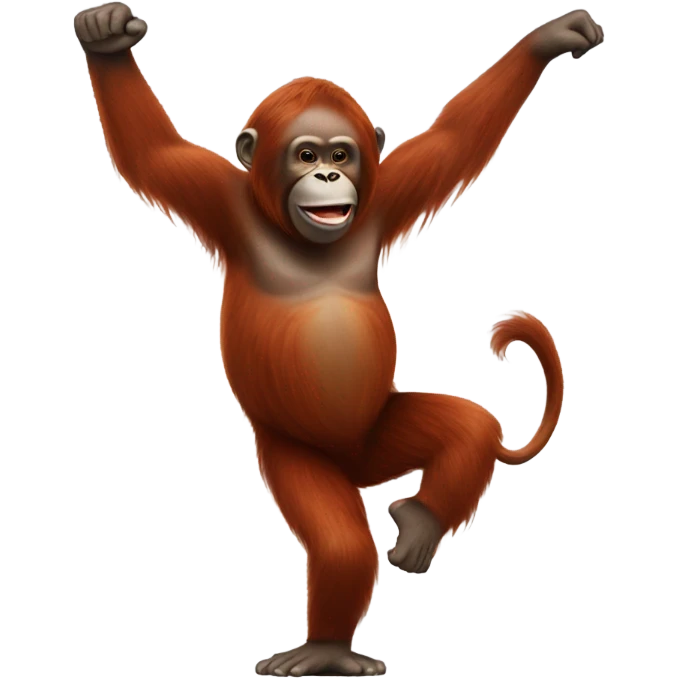 Dancing orangutan  emoji