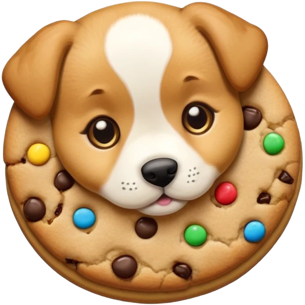 Puppy cookie emoji