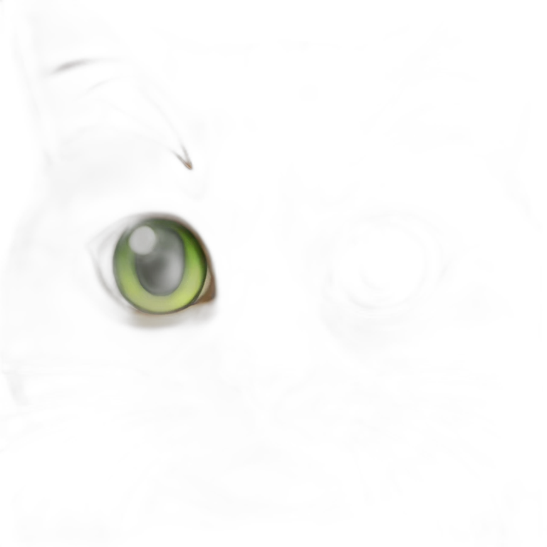 Chubby ginger cat big green eyes ghibli emoji