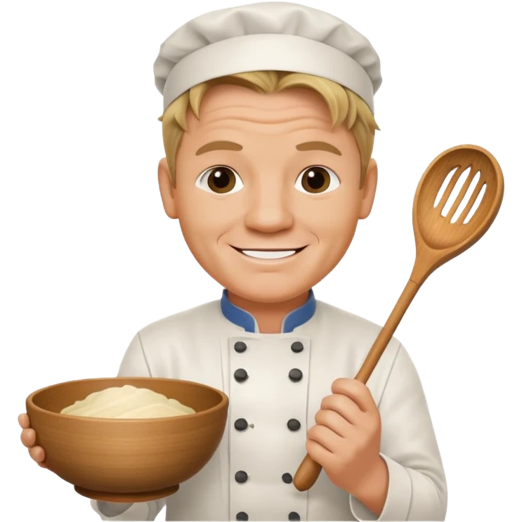 gordon ramsay chef holding whisk and bowl emoji