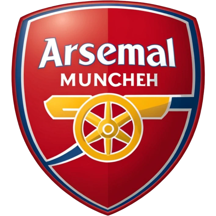 A logo Shape Like Arsenal With Nams Bastard München And Colors Brown And Red In The Middle emoji