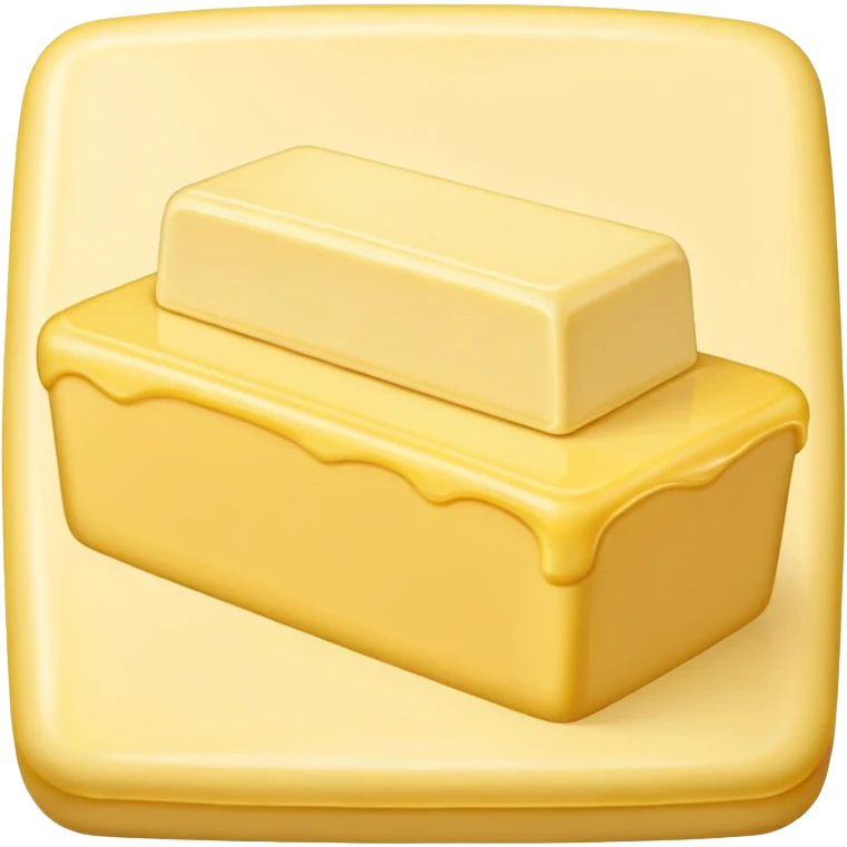 Create an image with butter and text in front that says butter  emoji