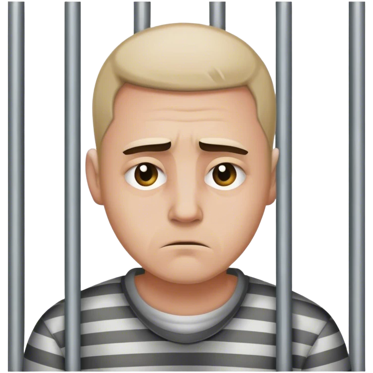 Sad man in jail emoji