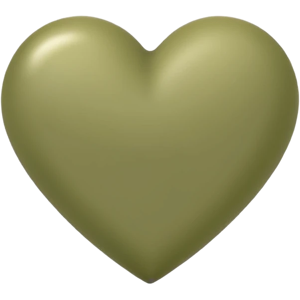 Pale olive heart  emoji