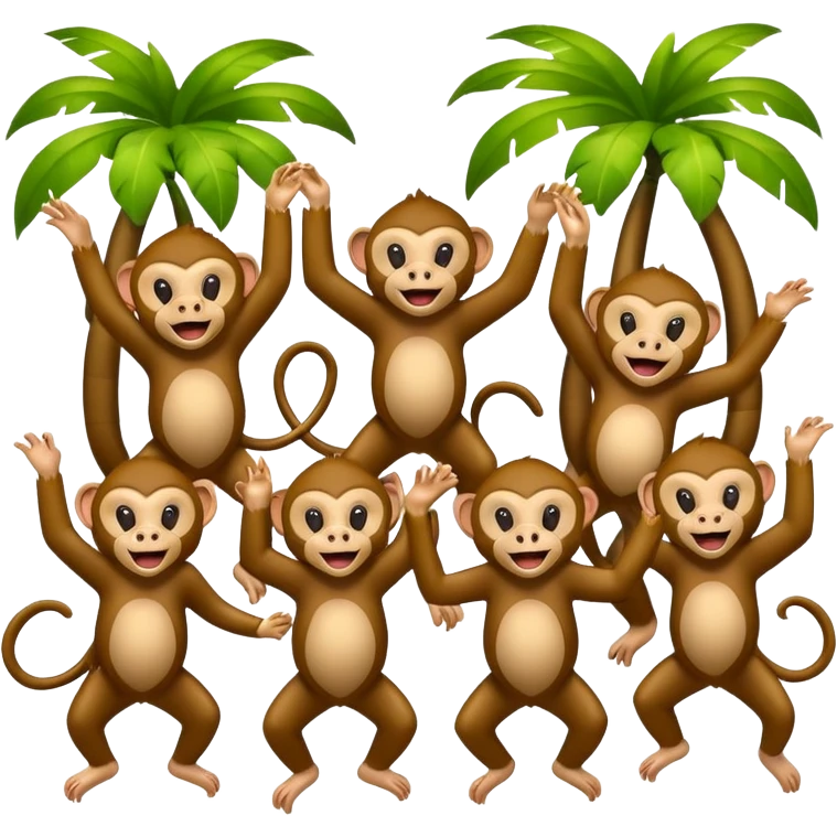 Halay çeken maymunlar emoji