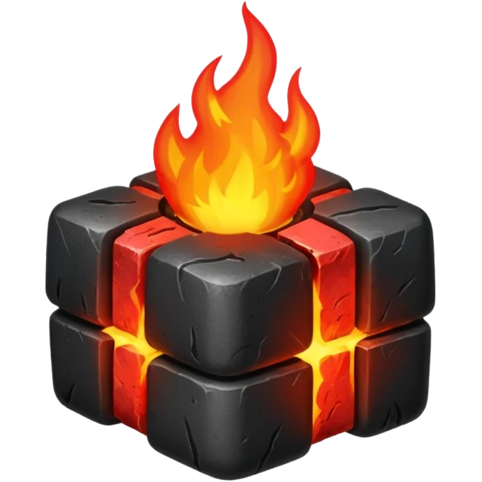 burning coal briquette emoji