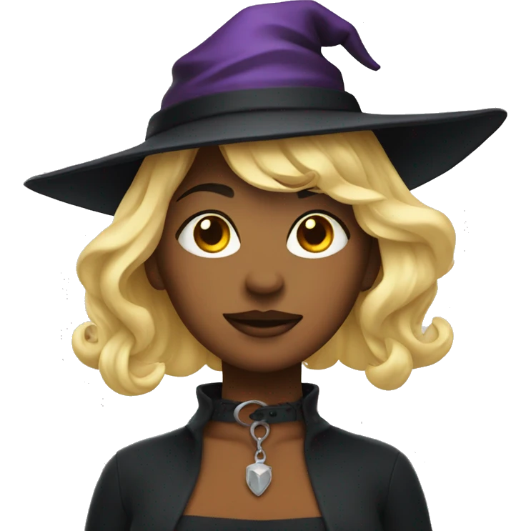 Witch with a choker emoji
