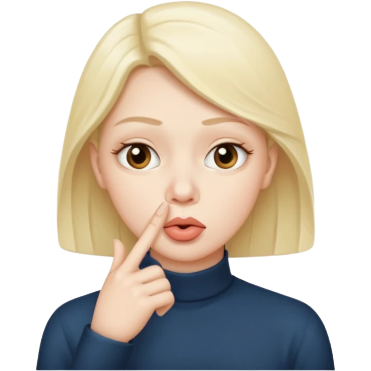 Silent face, shushing emoji