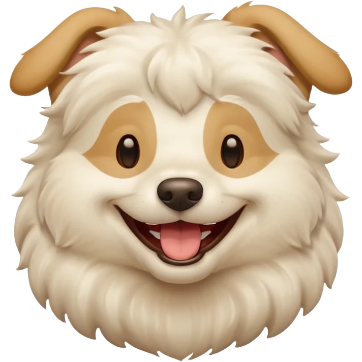 laughing white dog emoji
