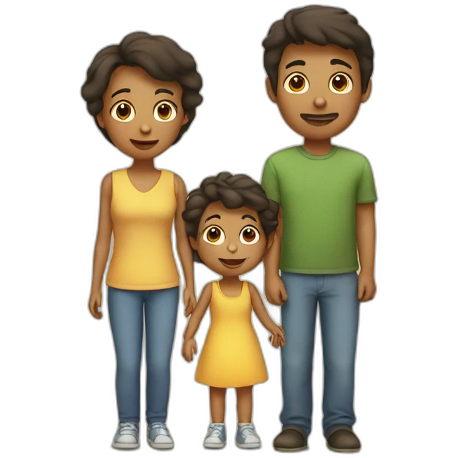 a child with his parents emoji