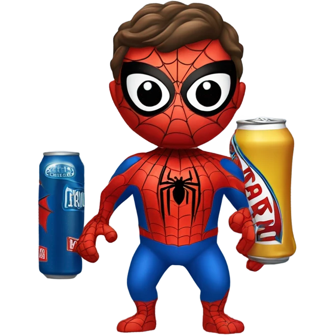 spider-man drinking beer emoji