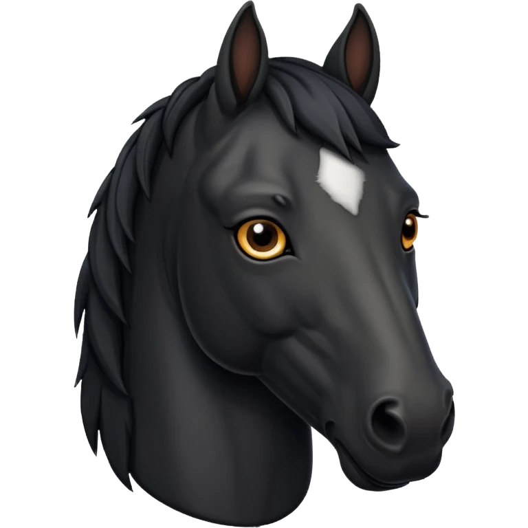 Black horse face emoji