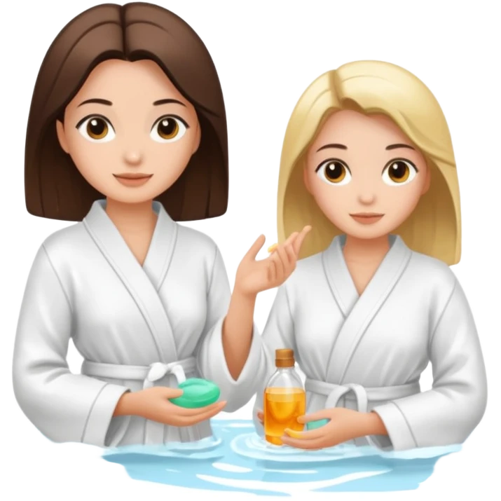 Girls in the spa  emoji