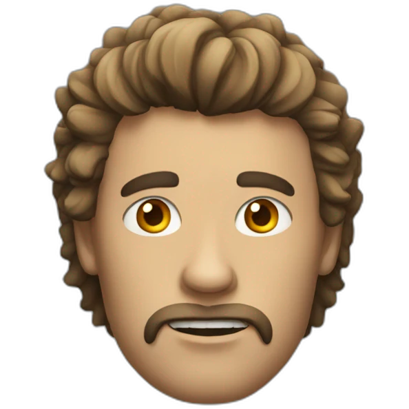 scary man with bear and nor hair emoji