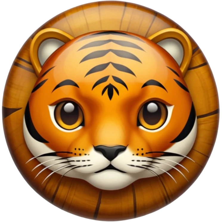 "Tiger's eye" chatoyant gemstone crystal brown and dark orange emoji