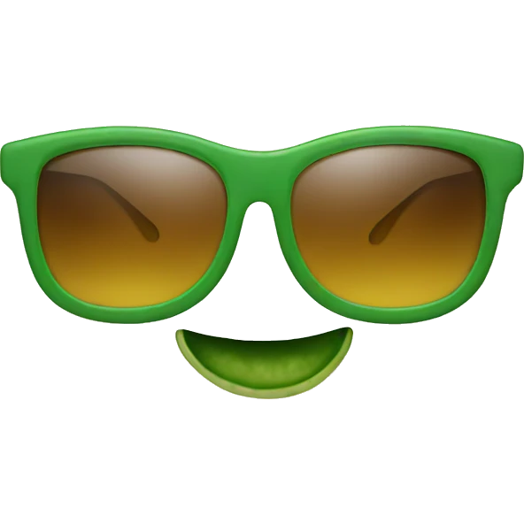 Emoji with cucumber sunglasses emoji