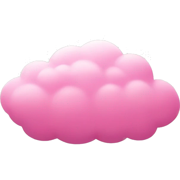 Pink cloud emoji