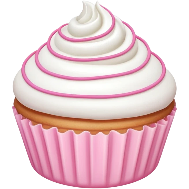 pink piping bag and white frost emoji