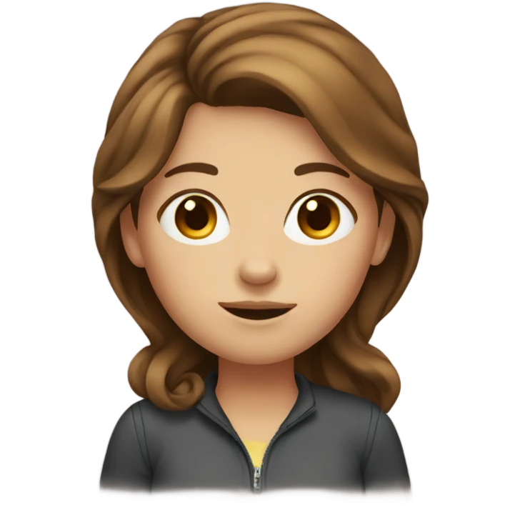 Girl with brown hair  emoji