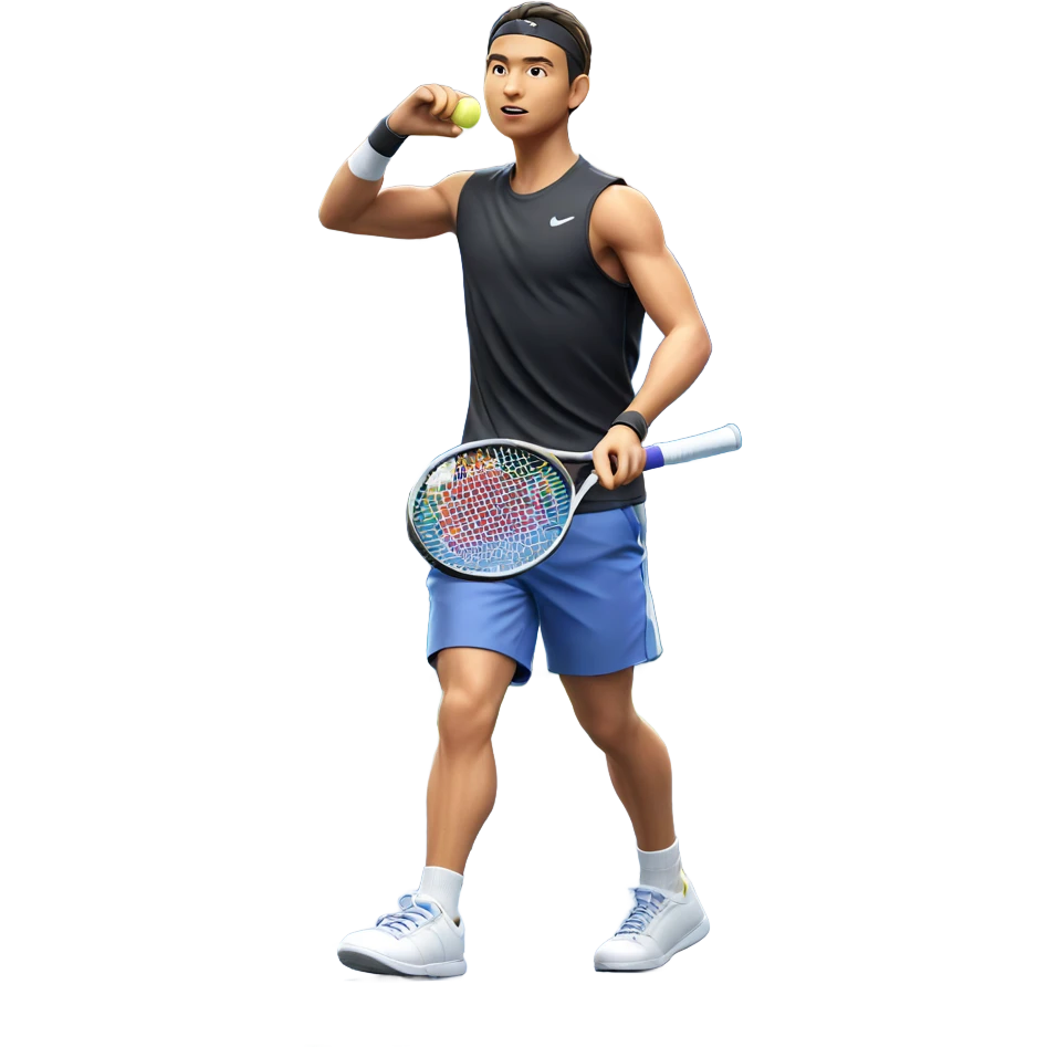 boy playing tennis solo emoji