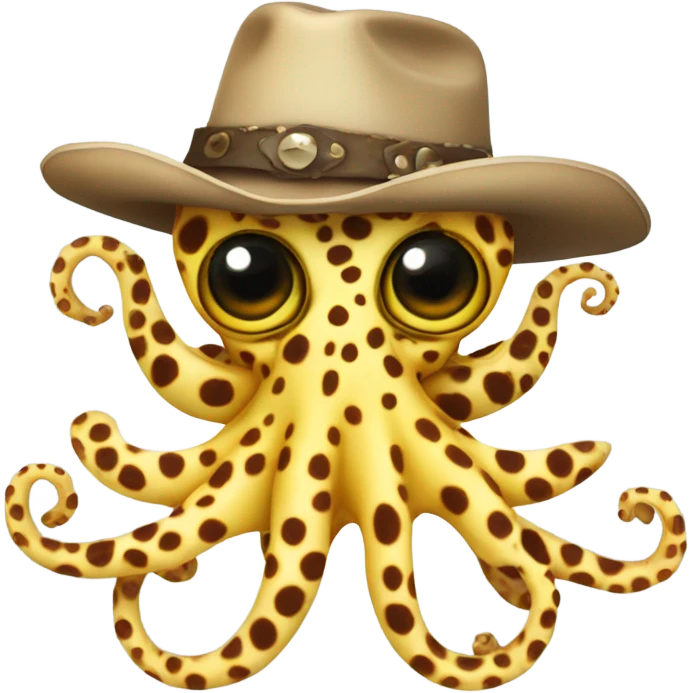 blue-ringed octopus with cowboy hat emoji