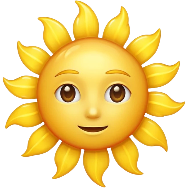 Sun, no face emoji