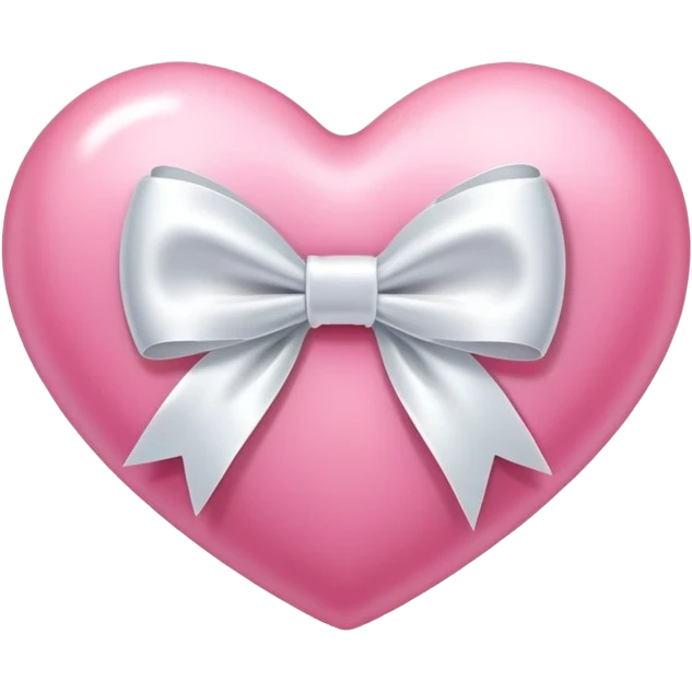 pink heart with white bow  emoji