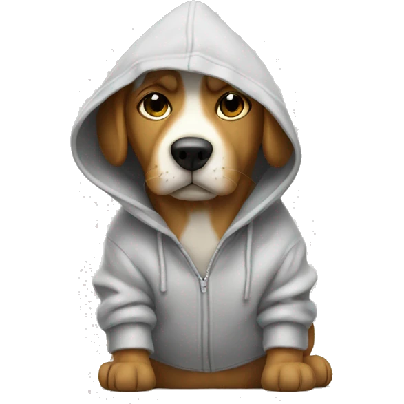 Dog in hoodie emoji