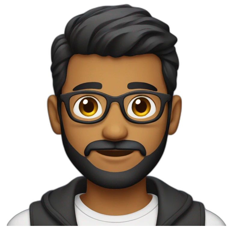 stylish sri lankan 25 year old with a beard emoji