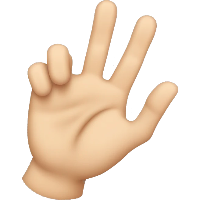 Hand with thumb and little finger up emoji