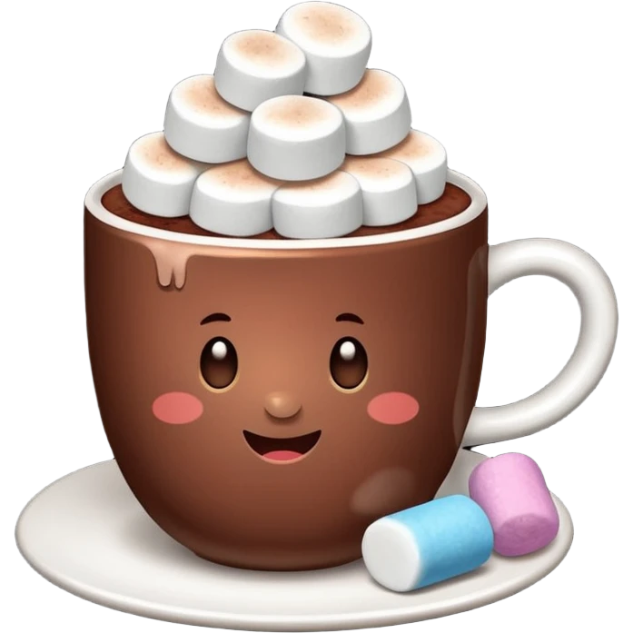 cup of cocoa with marshmallows emoji