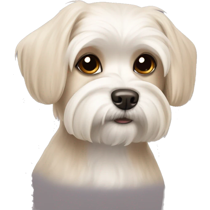 Maltese dog light brown pointed ears emoji