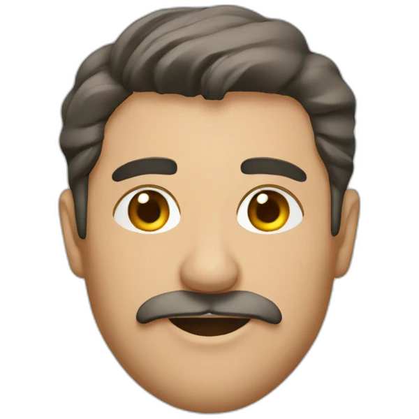 A Man cuting his mostash emoji