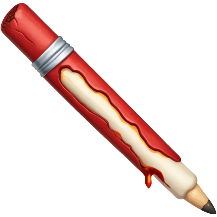 Matchstick half-burned, stuck into an open wound. emoji