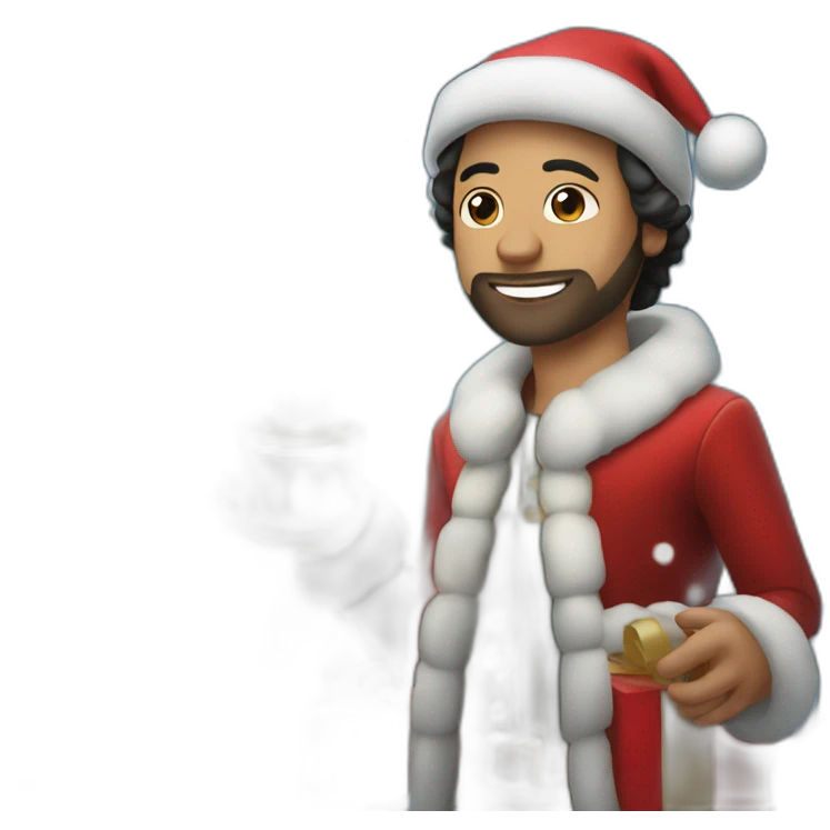 abel caballero with the christmas ligths emoji