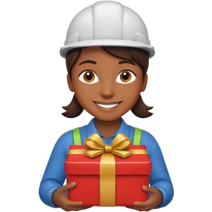 gift with an worker emoji