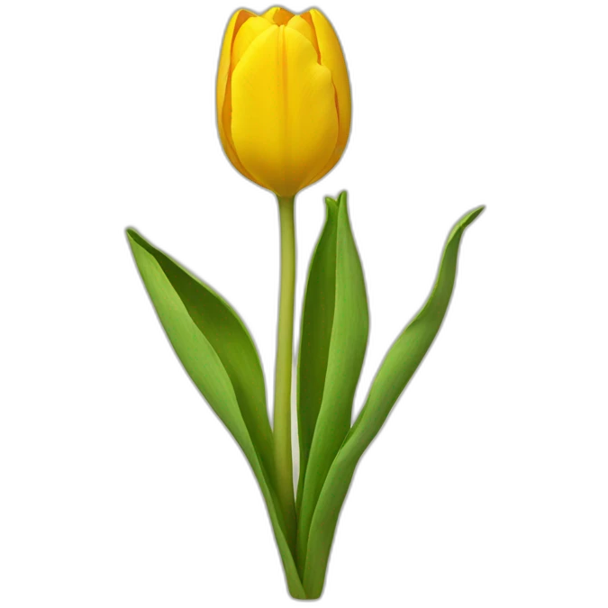 Yellow tulip  flower emoji