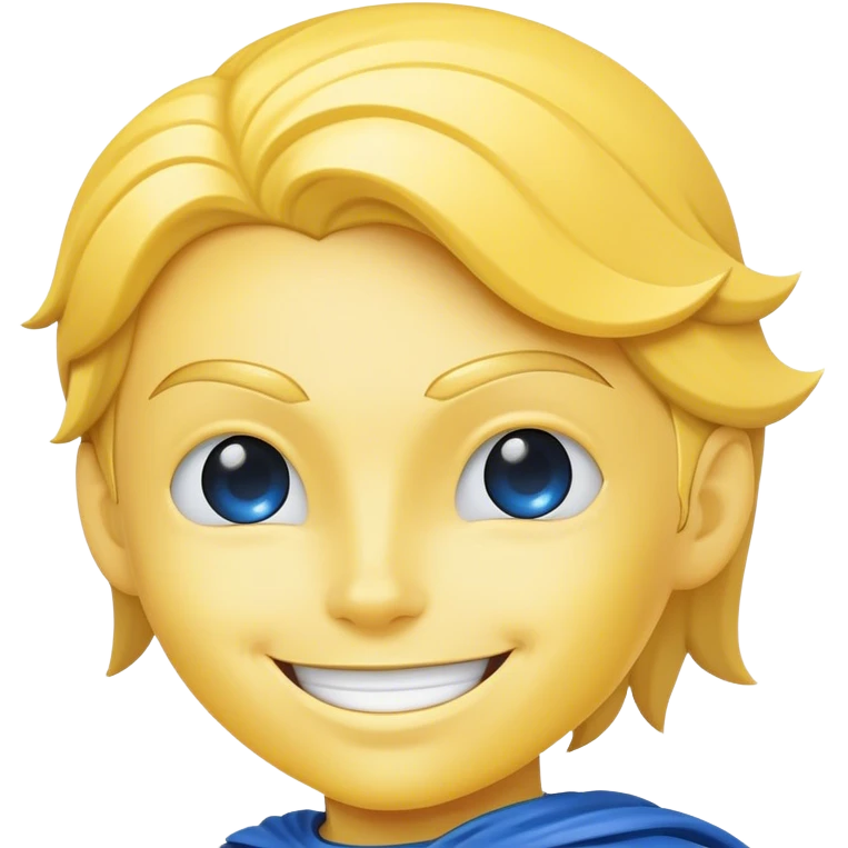 жовто-синій супер герой сміється emoji