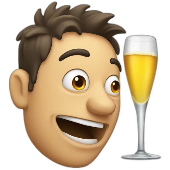 a dizzy man under the influence of alcohol emoji