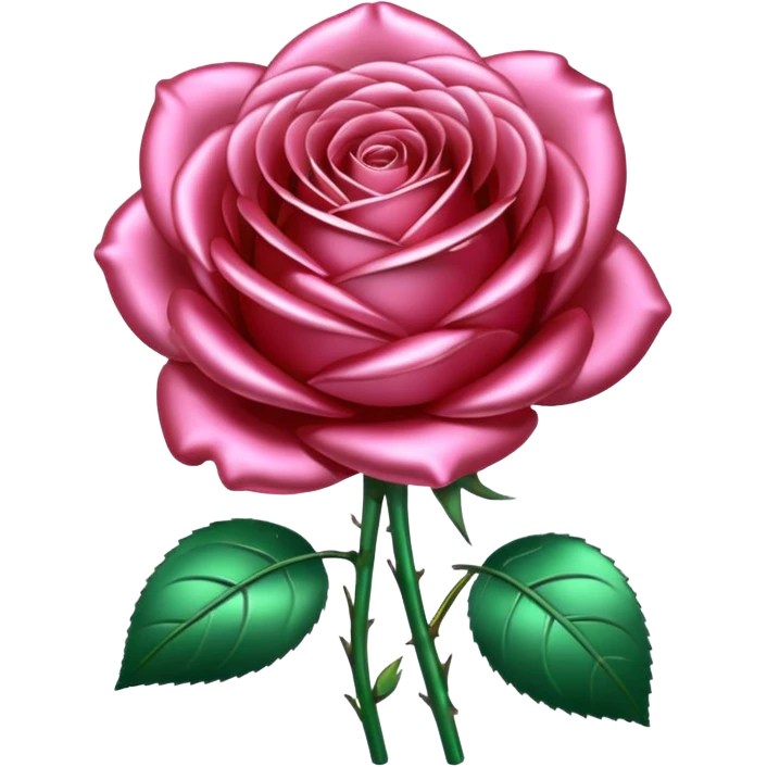 metallic chrome rose emoji