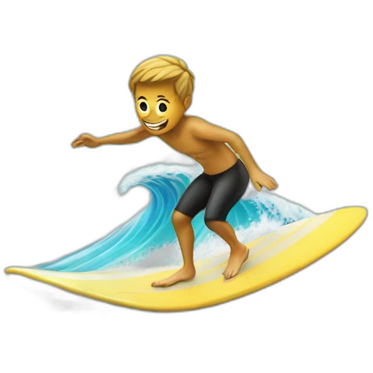 surfing on it emoji