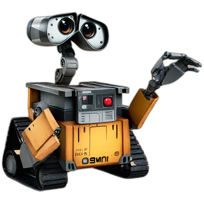 Wall-e saying hello emoji
