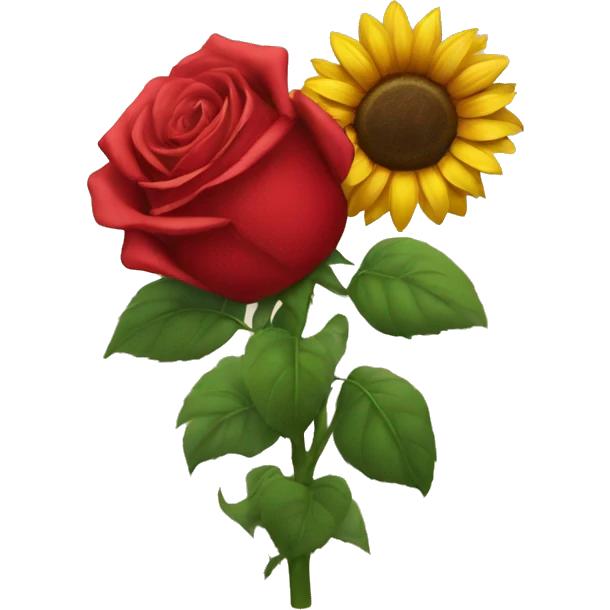 Roses and sunflowers emoji